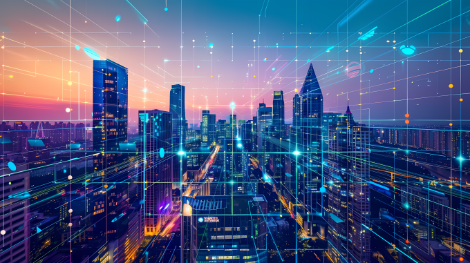 智能办公科技感大厦图片