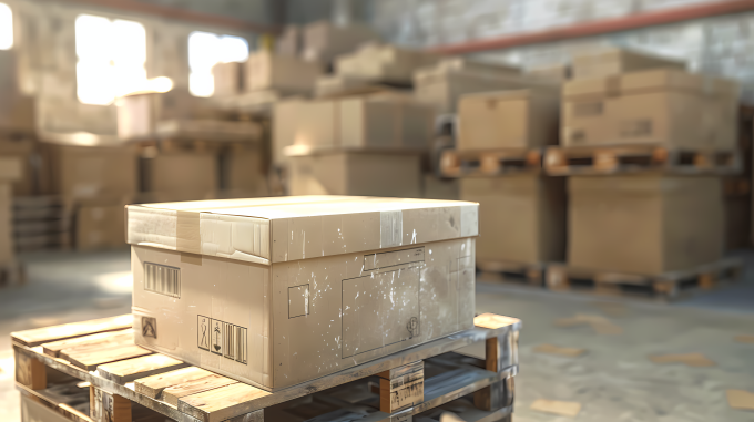 电商仓库货物装箱图片