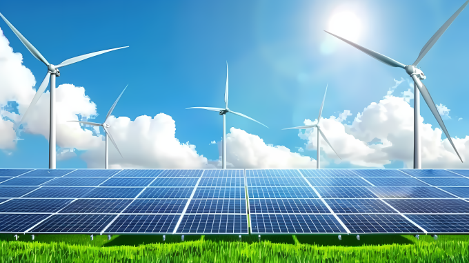 风车发电环保图片