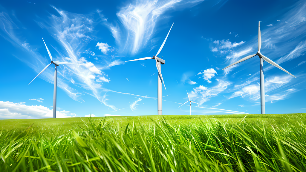 风车发电能源转换图片