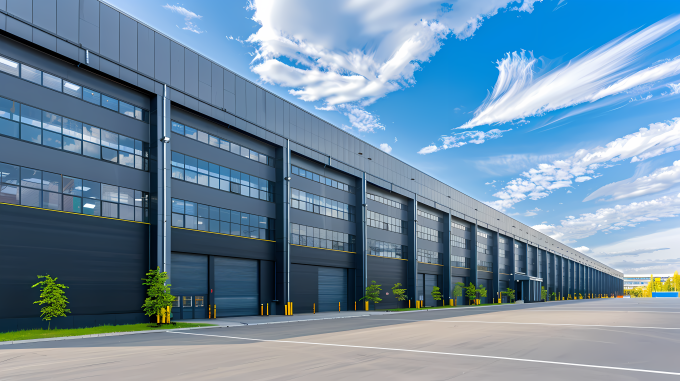 电商仓库蔚蓝天空图片