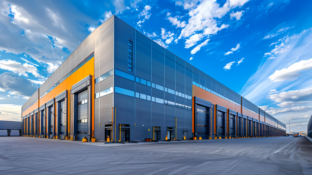 电商仓库仰拍图片