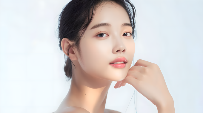 美容女孩特写图片