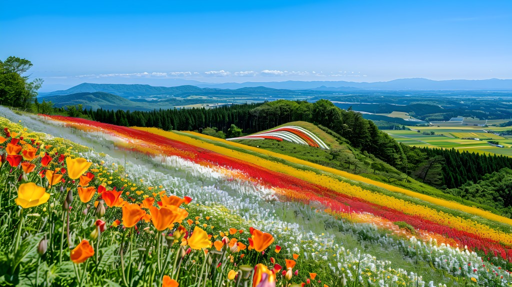 花田五彩缤纷图片