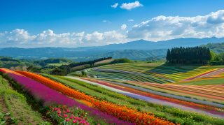 春日花田图片