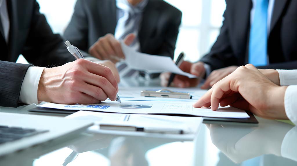 商务会议近景版权图片下载