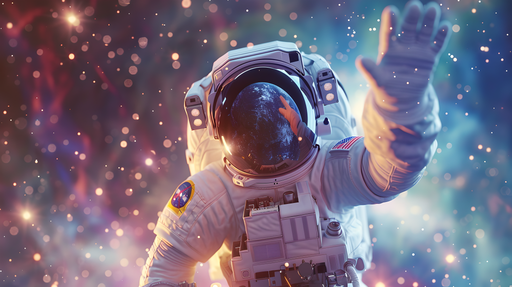 宇航员璀璨星空版权图片下载