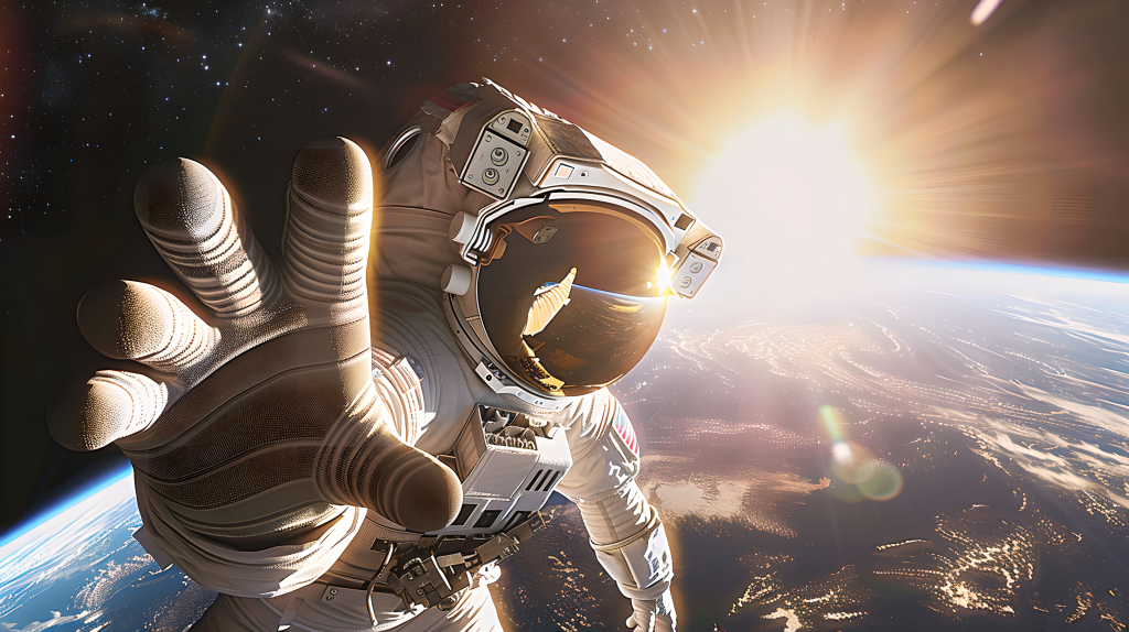 宇航员耀眼光芒图片