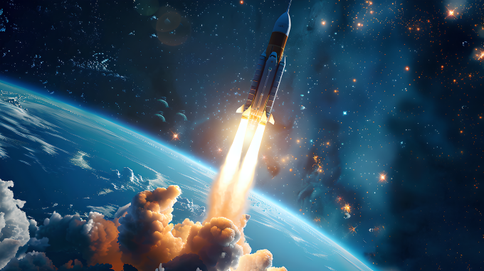 太空火箭发射图片