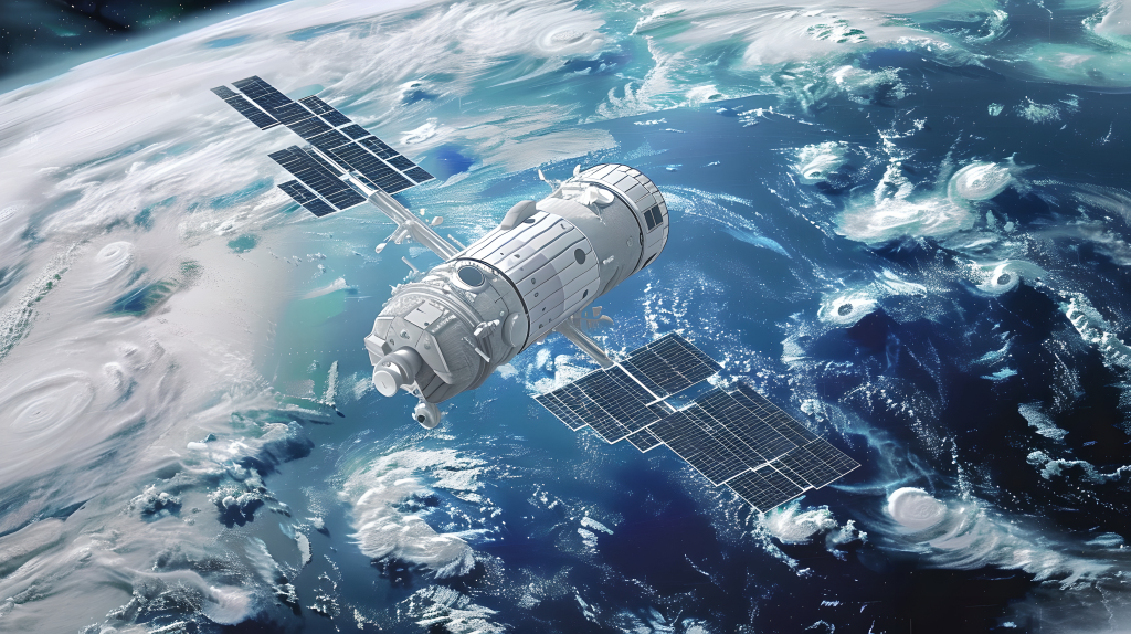 大气层上的空间站版权图片下载