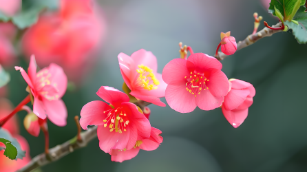 海棠花自然美景图片