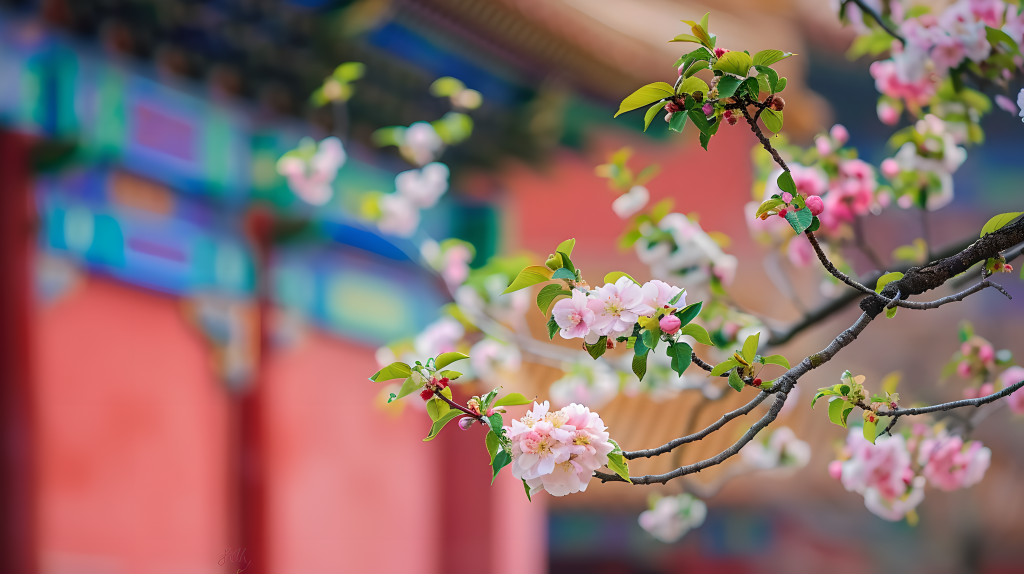 海棠花景观图片