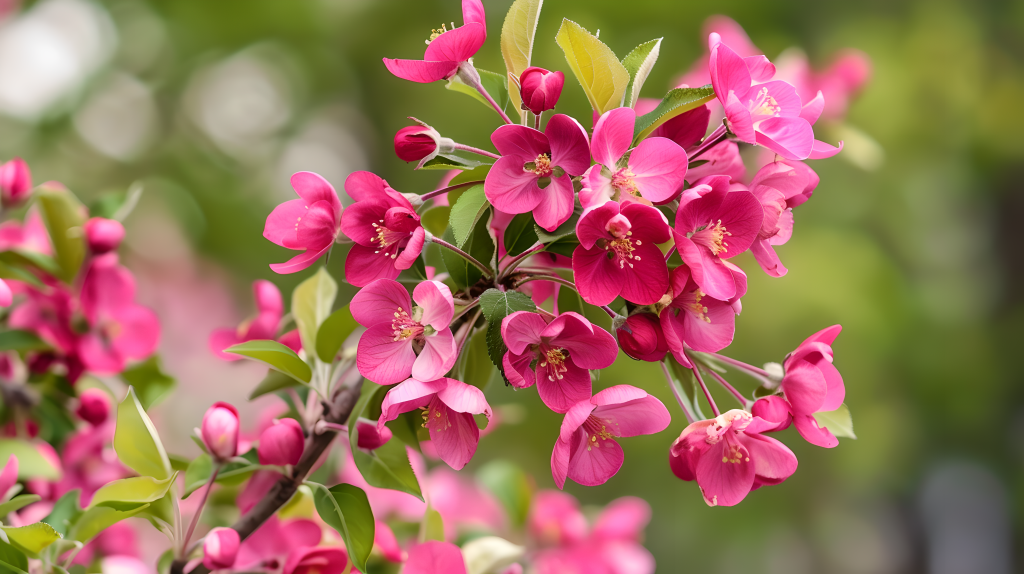 海棠花近景图片