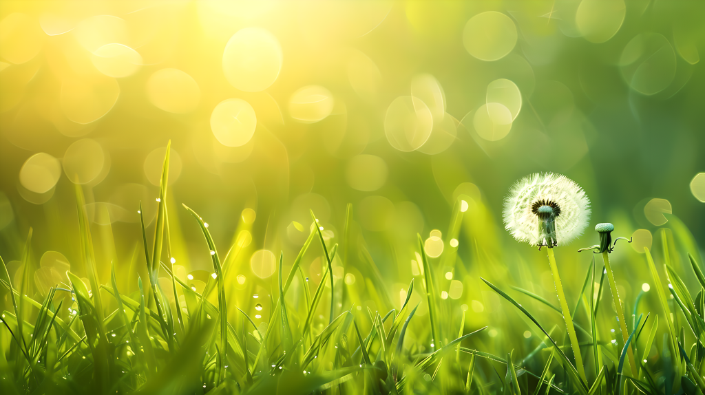 蒲公英自然光影图片