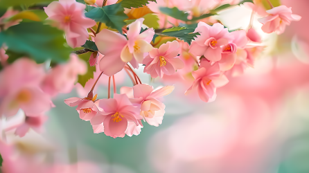 海棠花优雅花卉图片