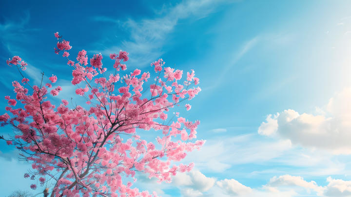 樱花树自然景观版权图片下载