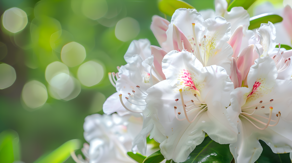 白色杜鹃花图片