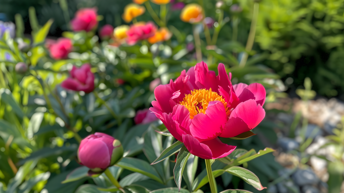 芍药花绽放图片