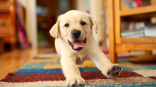 拉布拉多犬吐舌头图片