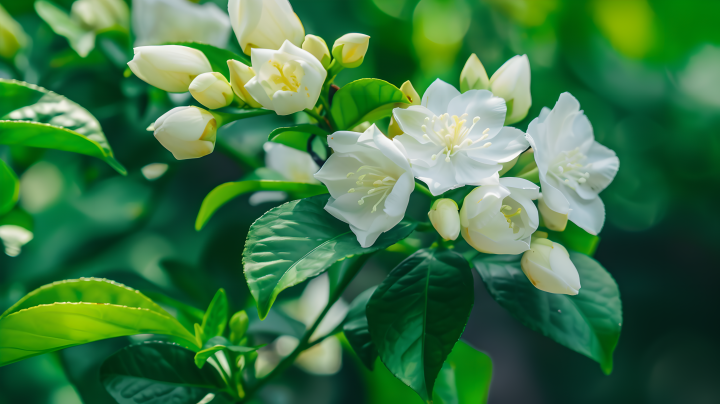 茉莉花清新花朵版权图片下载