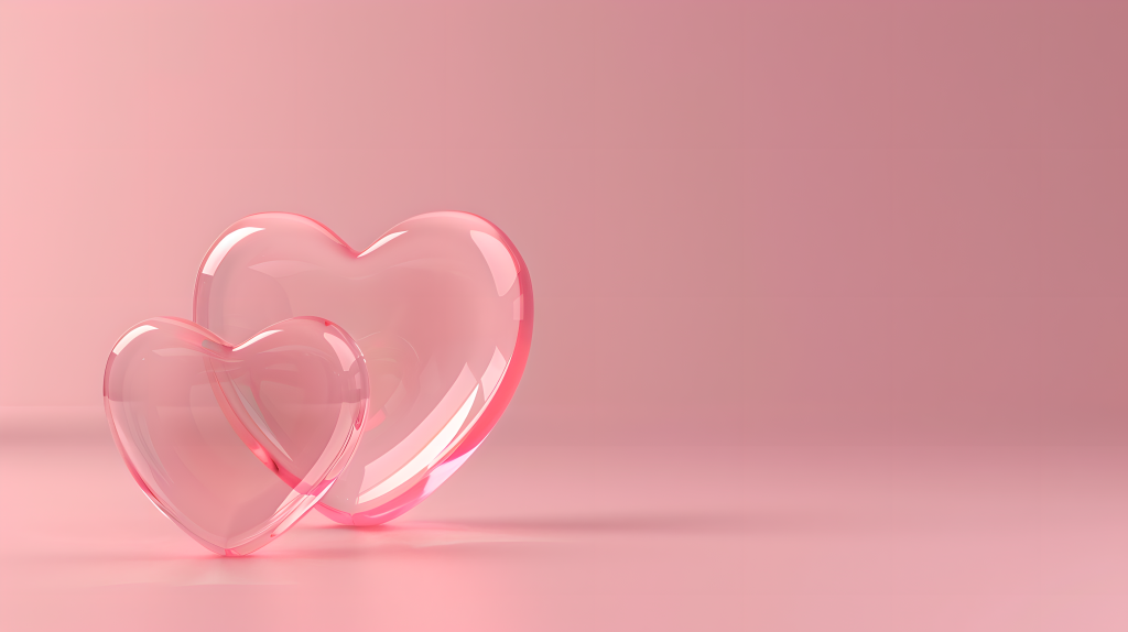 爱心简约粉色背景图片