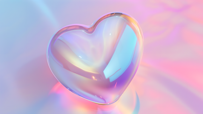 柔和粉色爱心图片
