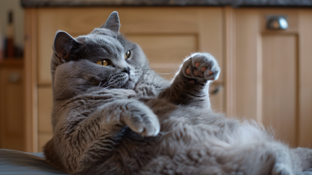 胖猫玩耍姿势图片