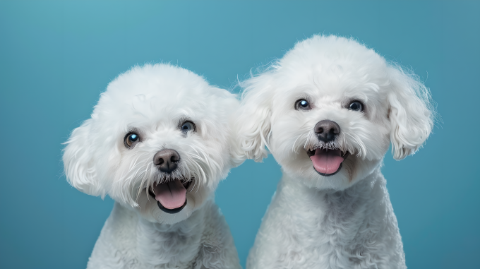 两只比熊犬图片