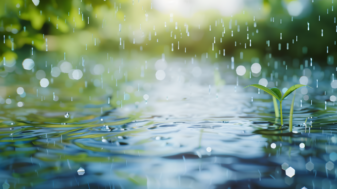 暴雨雨中风景图片