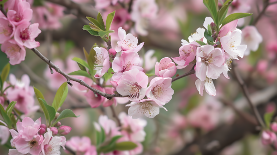 杏花花开满枝花香图片