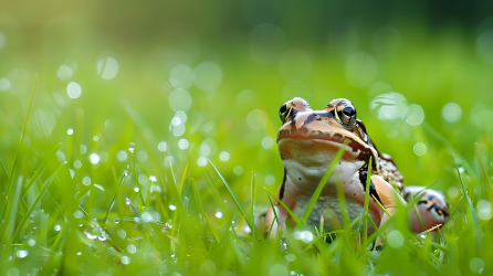 草地上的青蛙图片