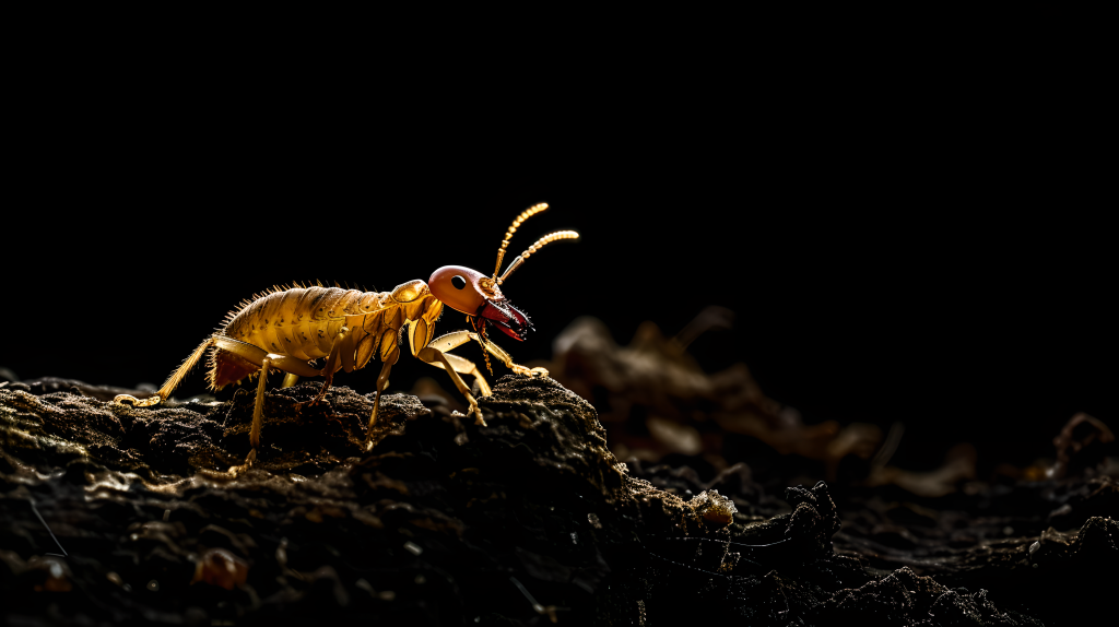 白蚁黑暗中爬行图片