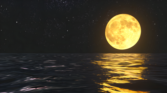 海面上的月亮图片