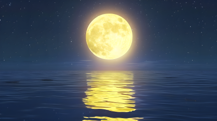 月亮宁静夜晚图片