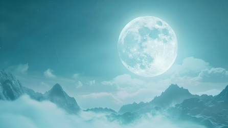 月亮壮丽风景图片