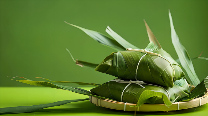 粽子竹叶图片
