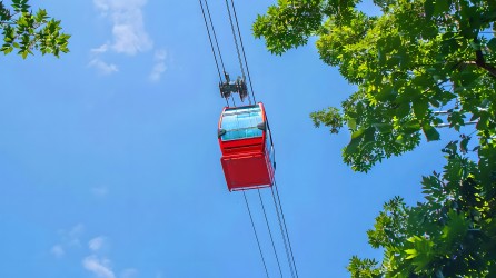 山景观光缆车图片