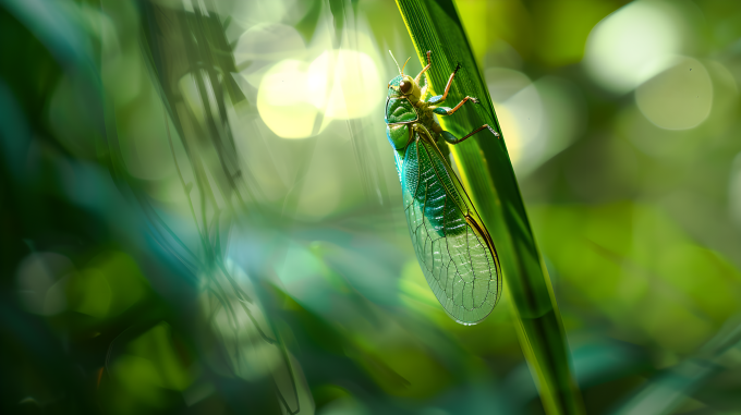 夏蝉近景图片
