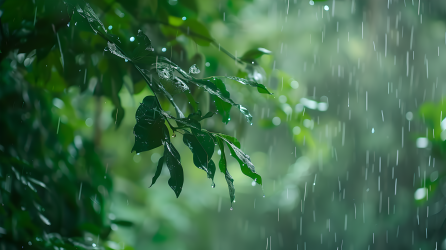 森林梅雨季节图片