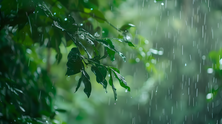森林梅雨季节版权图片下载