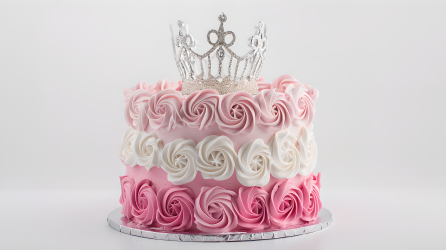 生日蛋糕粉色玫瑰花图片