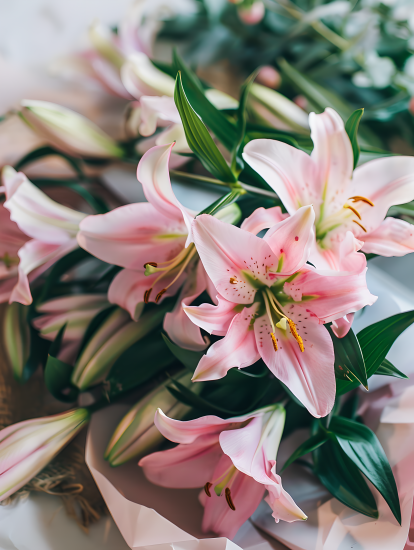 百合花束唯美图片