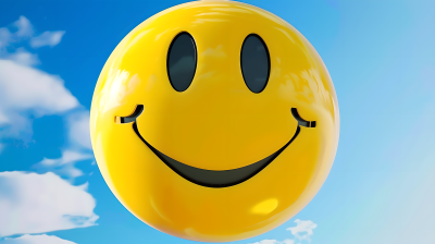 笑脸黄气球图片