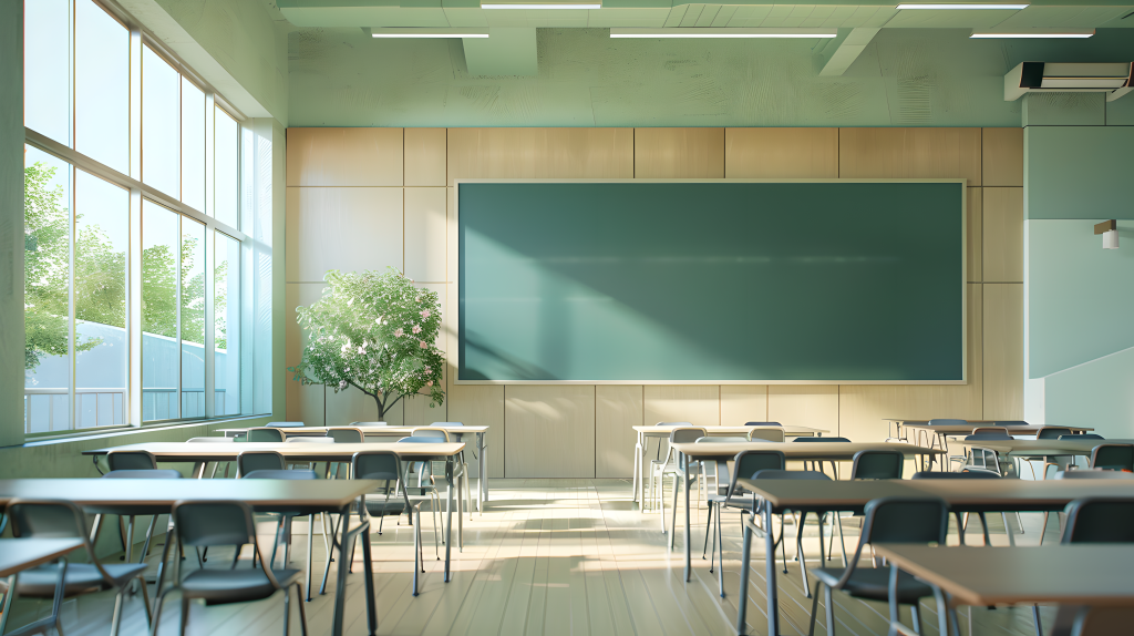 家长会教室光影版权图片下载