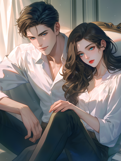 情侣头像白衬衣图片