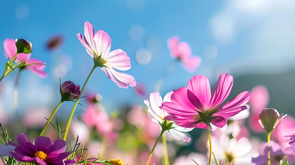 格桑花自然美景版权图片下载