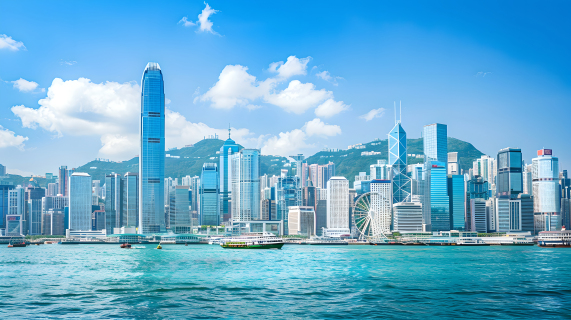 香港城市天际线图片