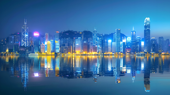 香港城市夜景图片