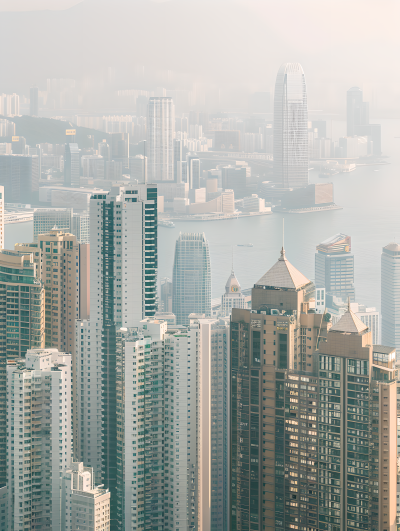 香港城市清晨海雾图片