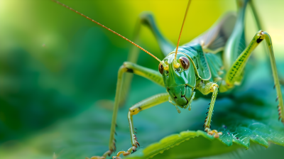 绿蟋蟀近景图片